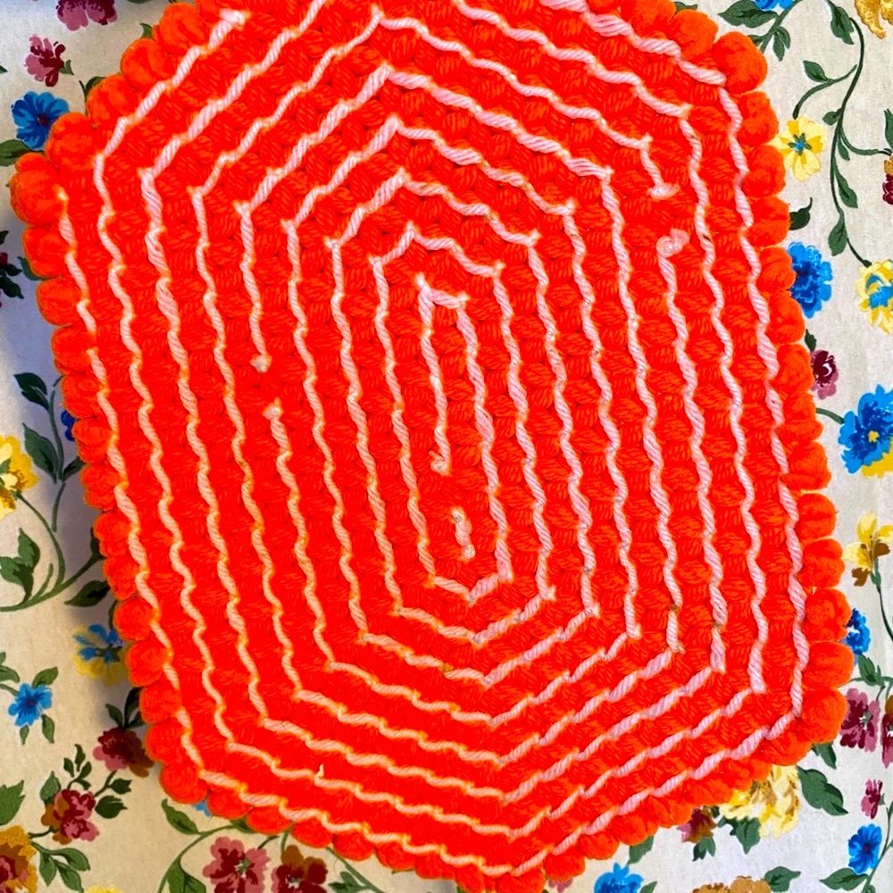 Small crochet coffee table mat